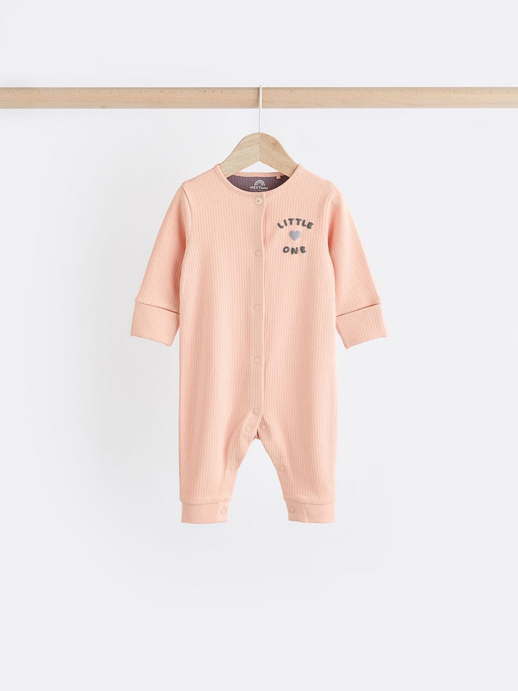 Purple footless sleepsuits 3 Pack