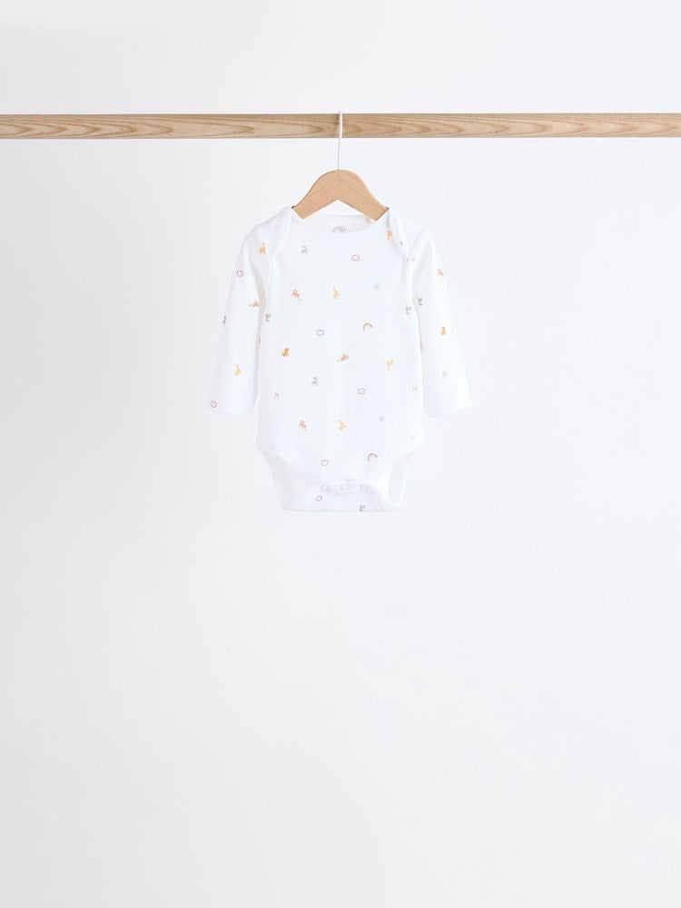 White Full Sleeves Bodysuit 7 Pack.