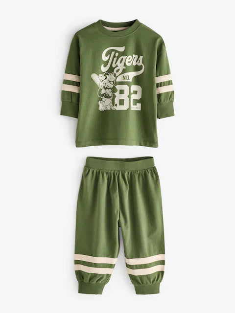 Multi Bright Varsity Oversized Pyjamas 3 Pack