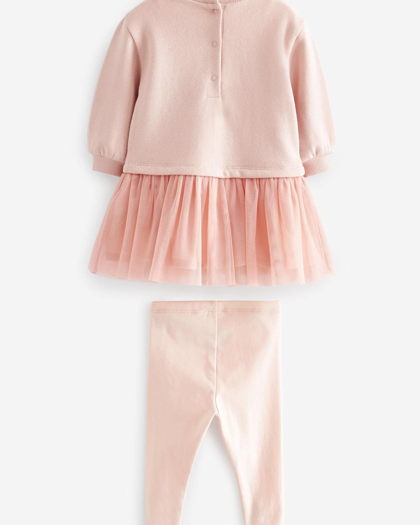 Pink Bunny Tutu Mesh Skirt Sweatshirt & leggings Set
