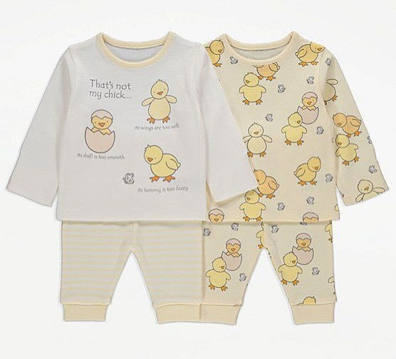 Chick Print Pyjamas 2 Pack