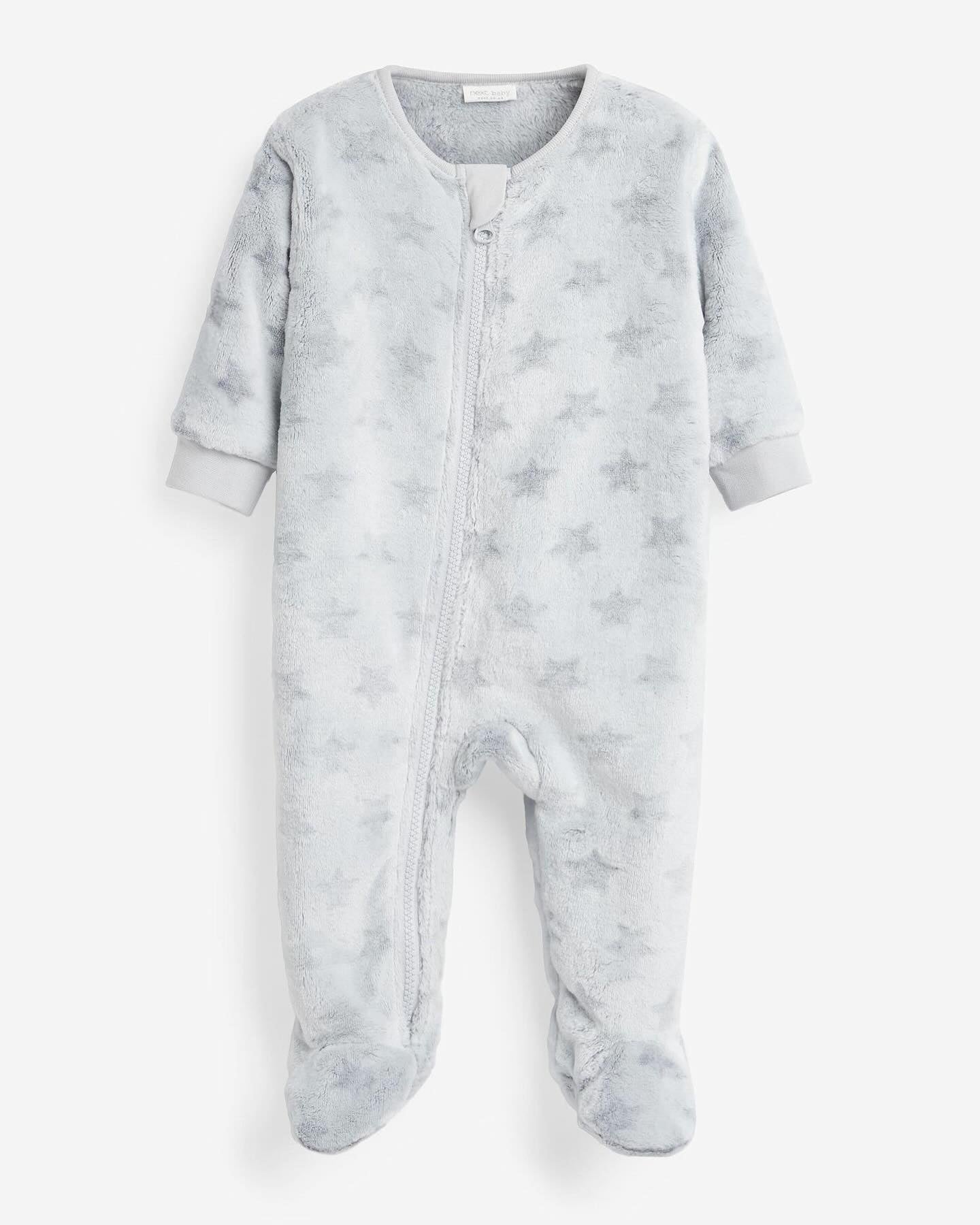 Grey Star Fleece Sleepsuit