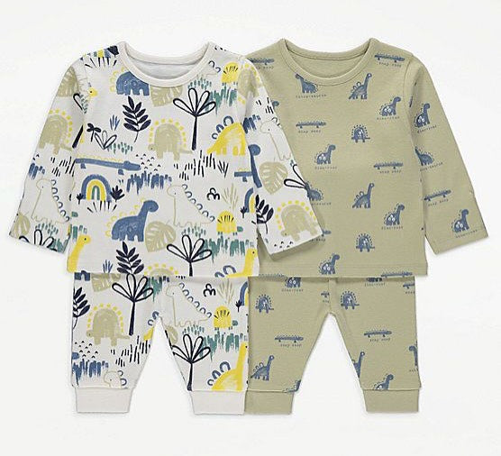 Dino Print Pyjamas 2 Pack