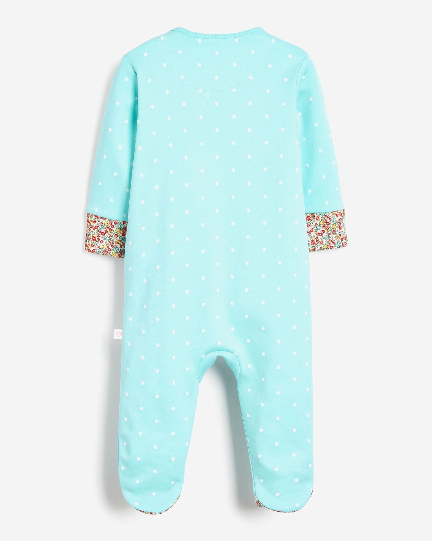Blue Sister Appliqué Sleepsuit