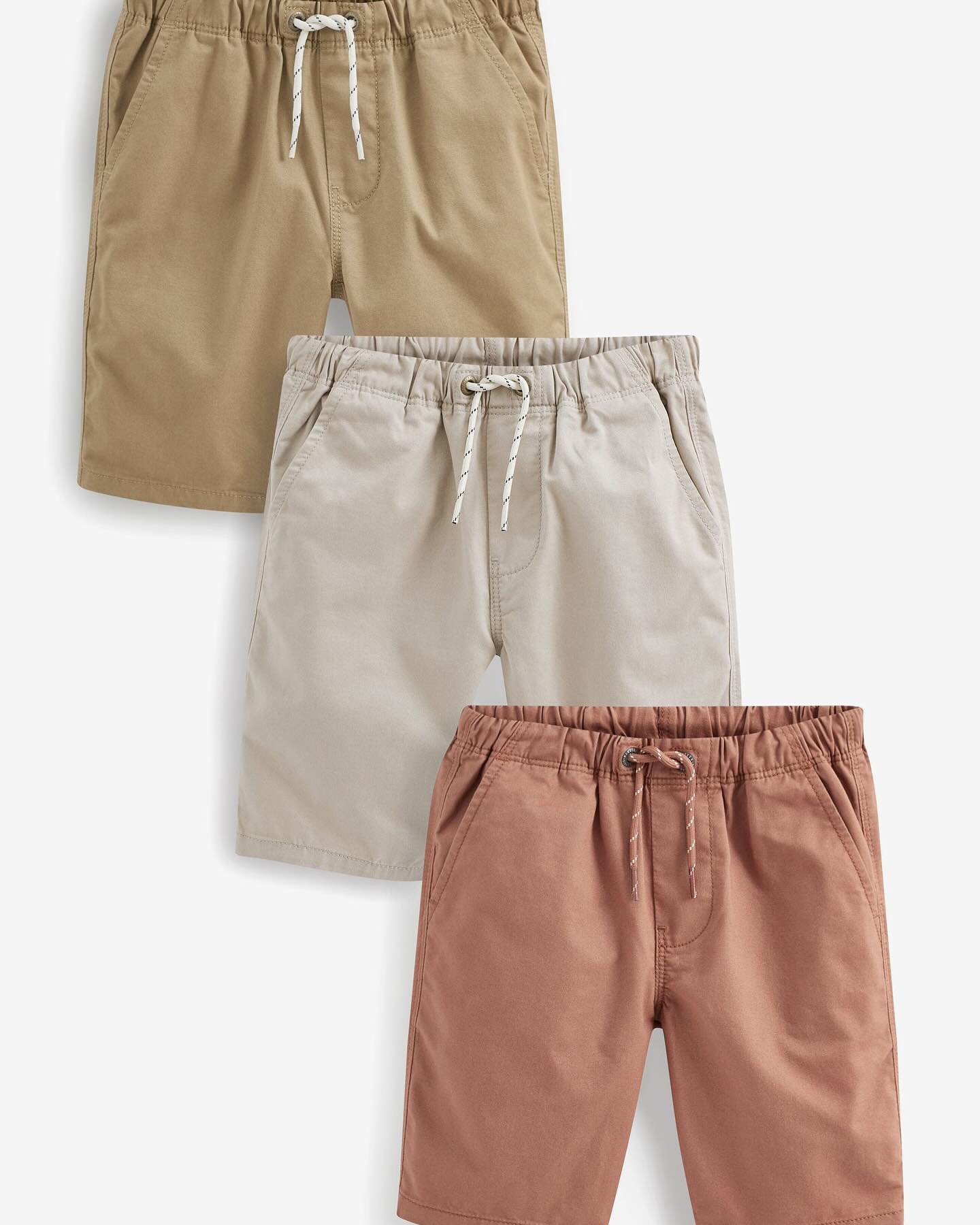 Teracotta Brown Pull on Shorts 3 Pack