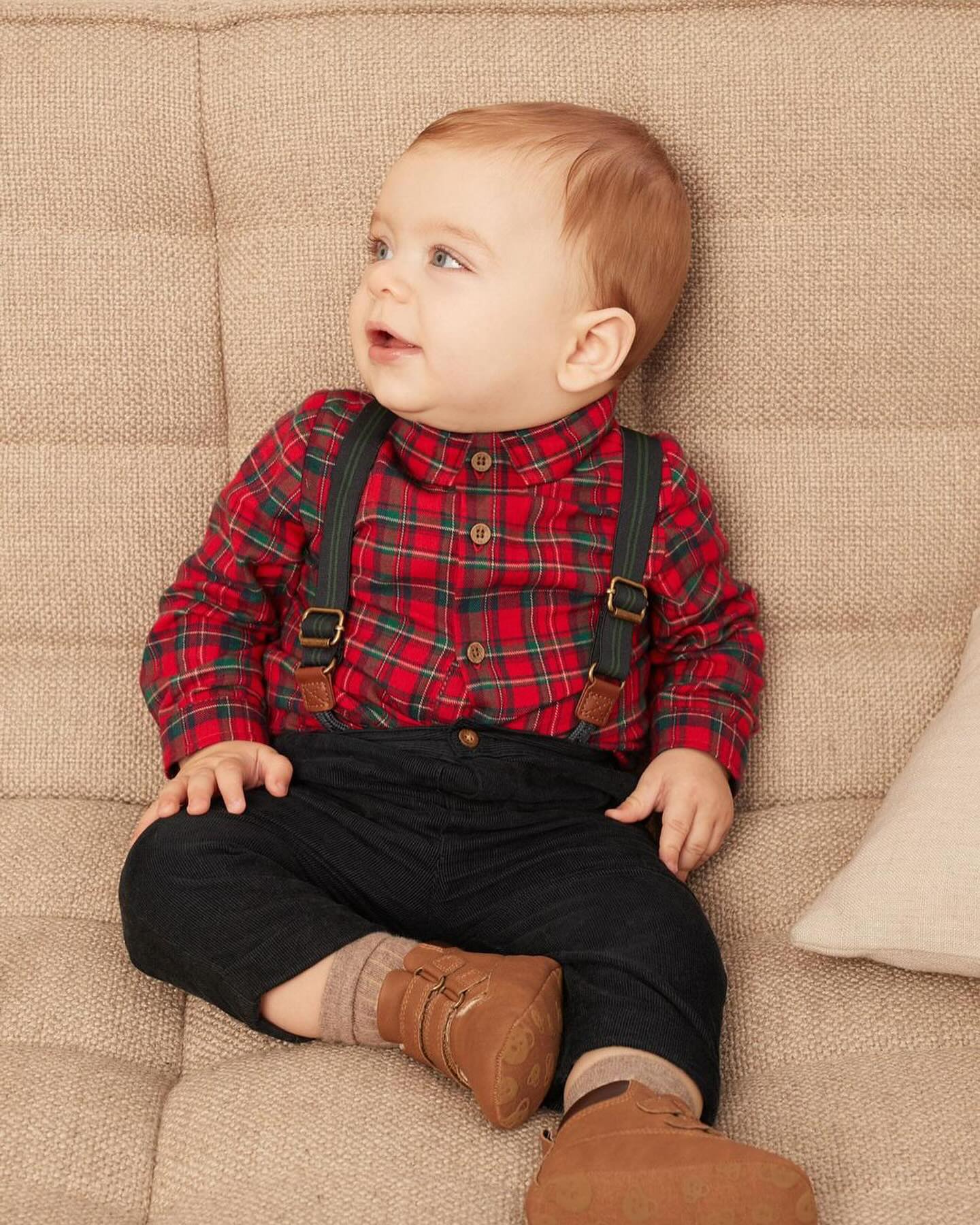 Red Trousers, Bodysuit & Braces Smart Occasion wear 3 Pc Set