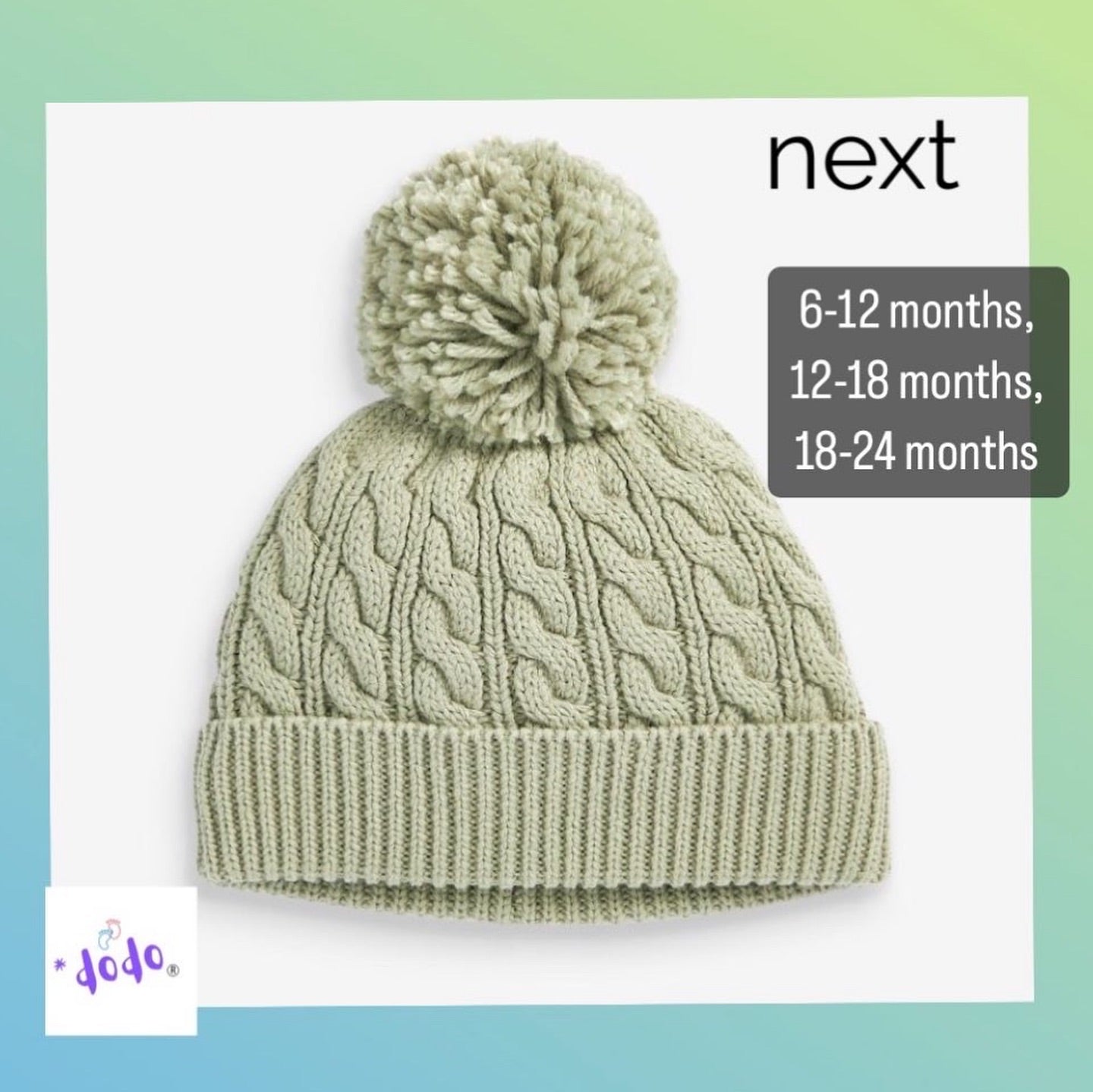 Green Pom Pom Cap.