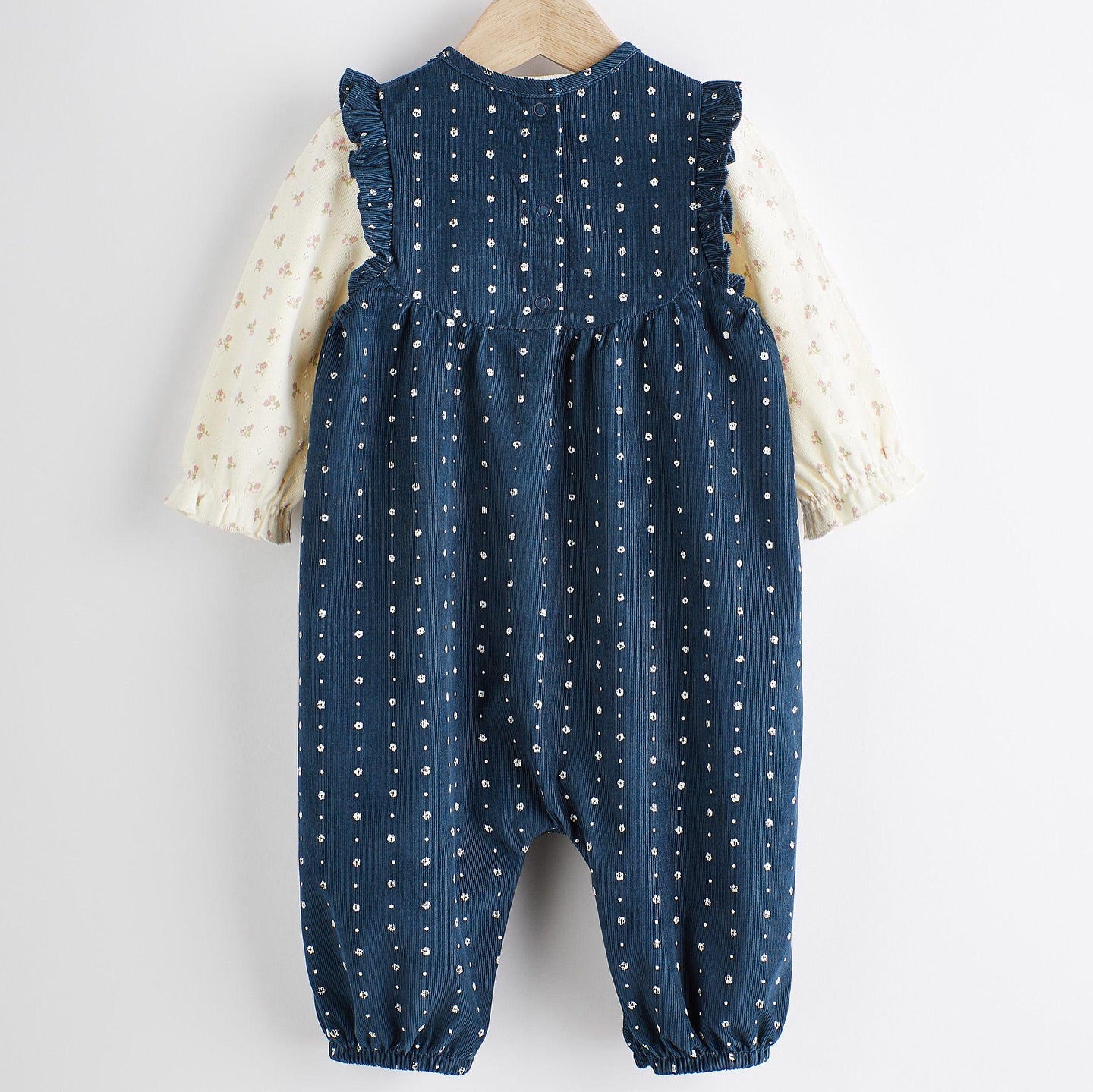 Blue Velour Dungrees set.
