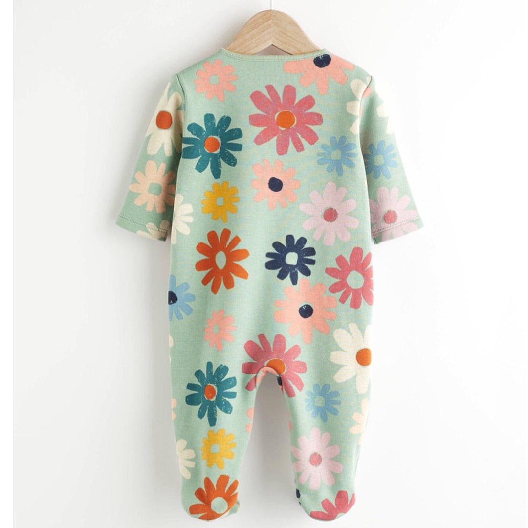 Green Fleece Lined Zip Sleepsuit.
