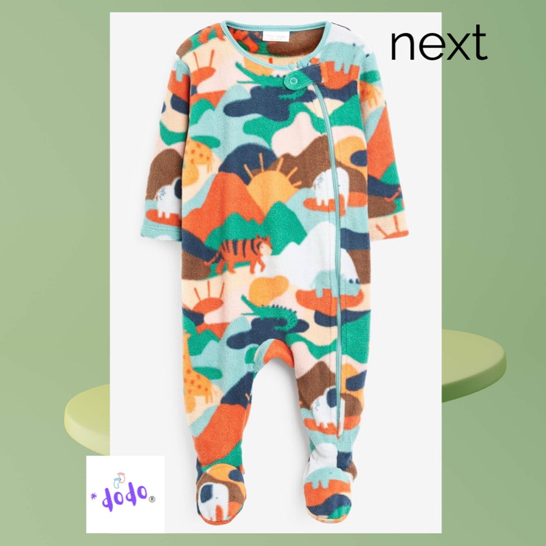 Green/ Blue Fleece Sleepsuit