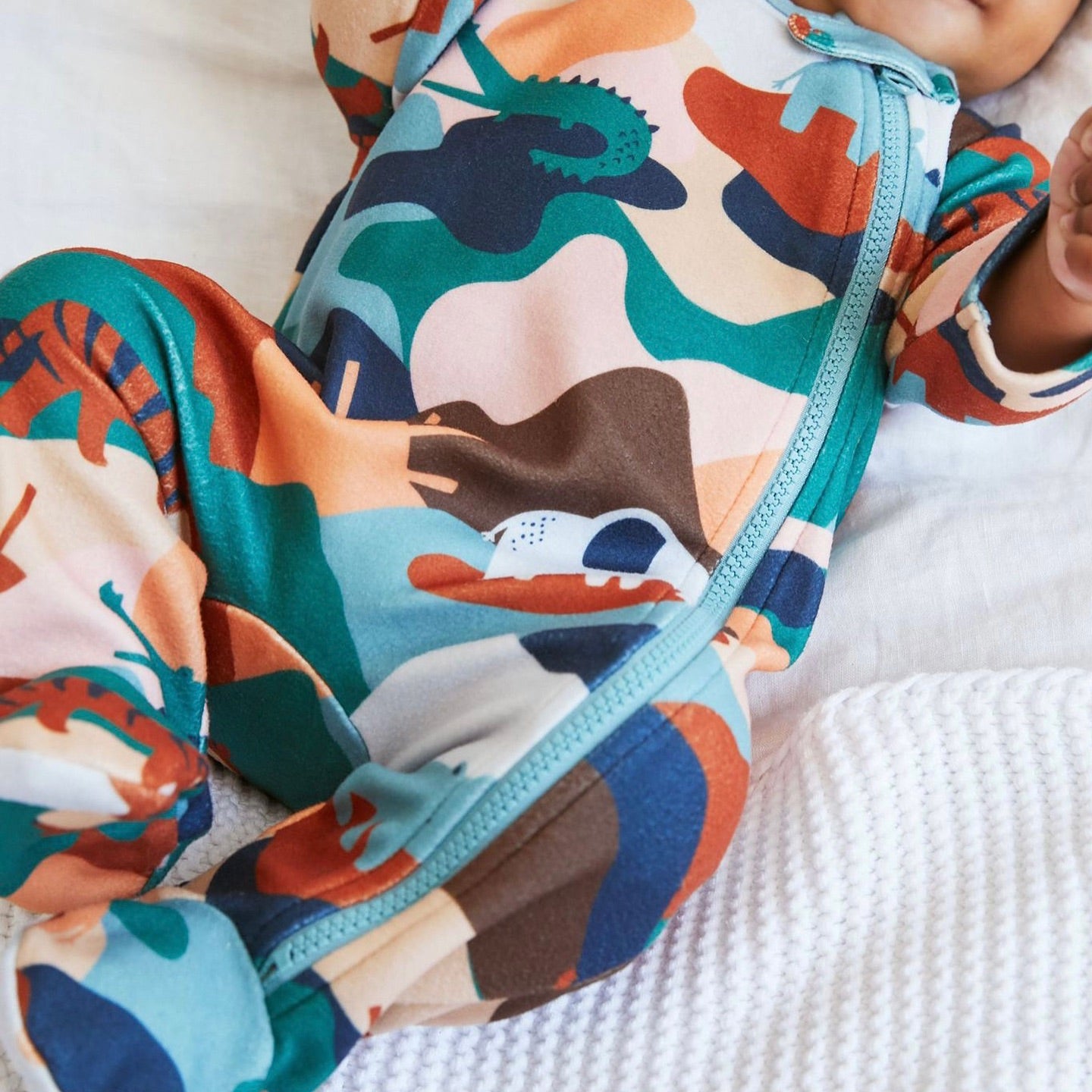 Green/ Blue Fleece Sleepsuit