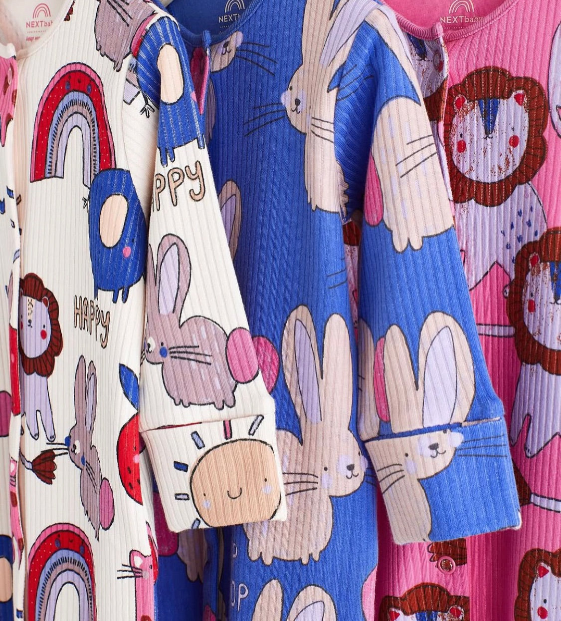 Pink Multi Sleep suit 3 Pack