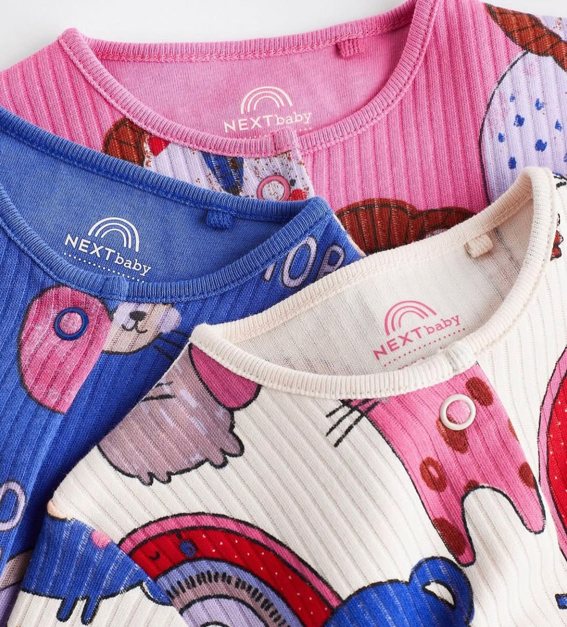 Pink Multi Sleep suit 3 Pack
