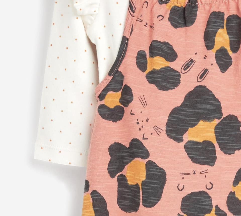 Multi Dungarees & Bodysuit Set