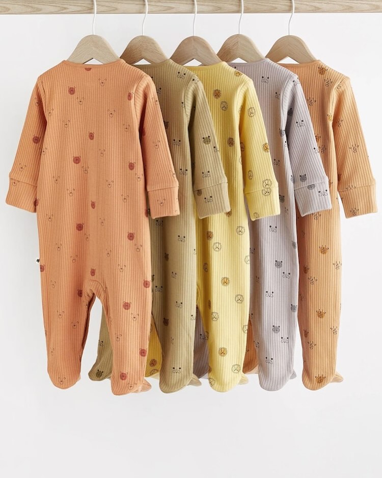Multi mini Prints Sleepsuit 5 Pack