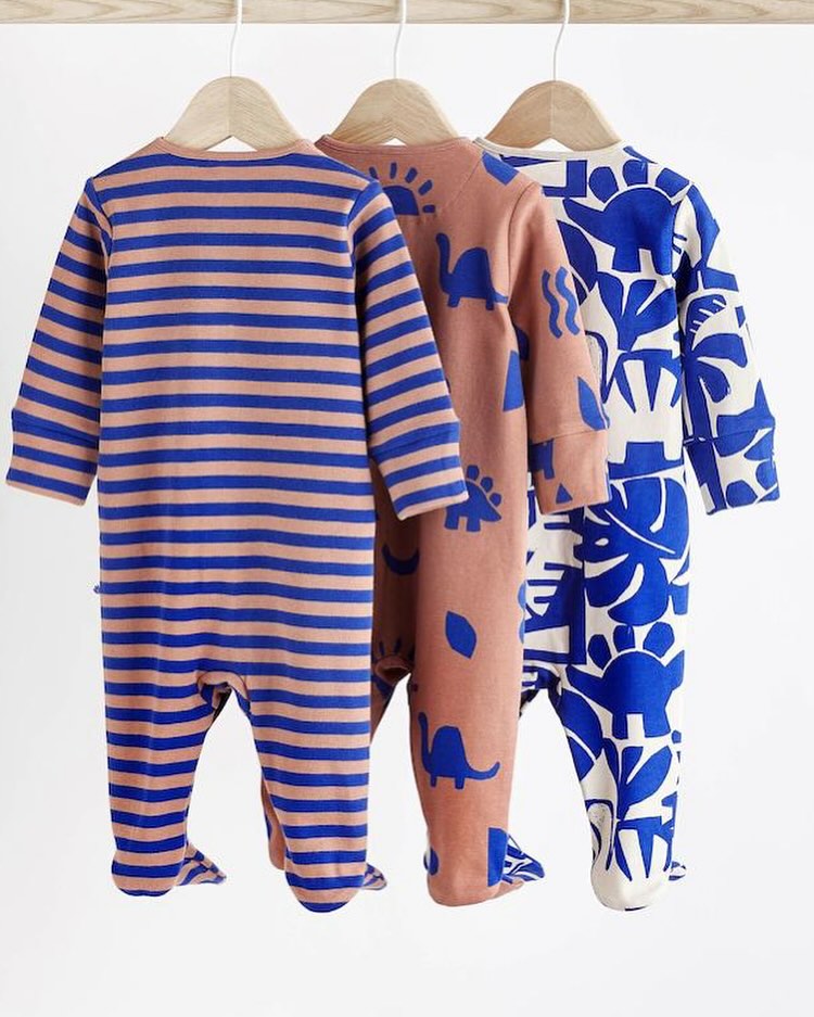 Blue Character Sleepsuit 3 Pack