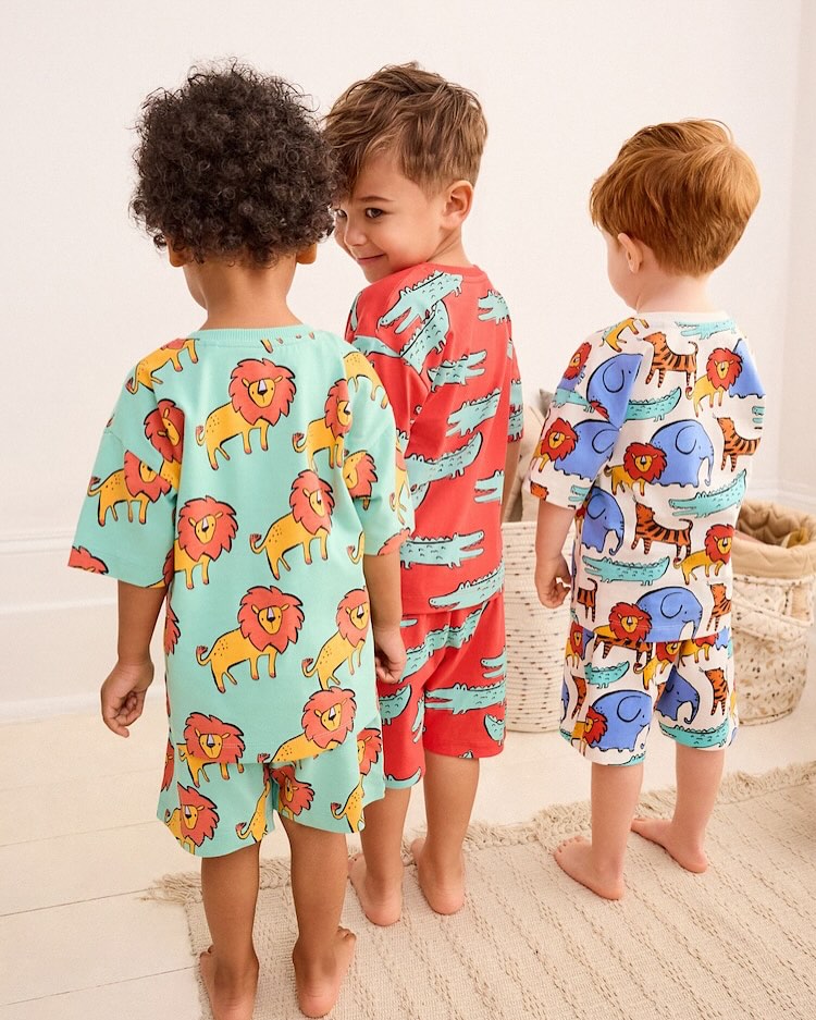 Animals Shirt & Shorts 3 Pack Set