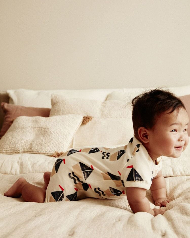 Blue/ Red Boat Rompers 2 Pack Set
