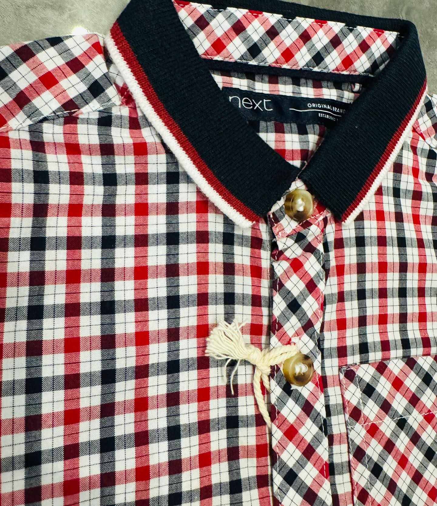 Red Check Collared Shirt