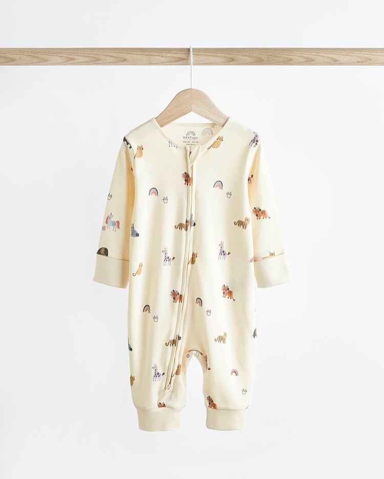 Mint/Cream Footless Sleepsuit 3 Pack