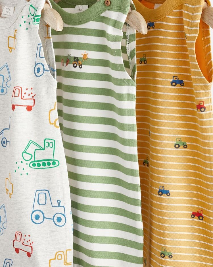 Vehicle Rompers 3 Pack