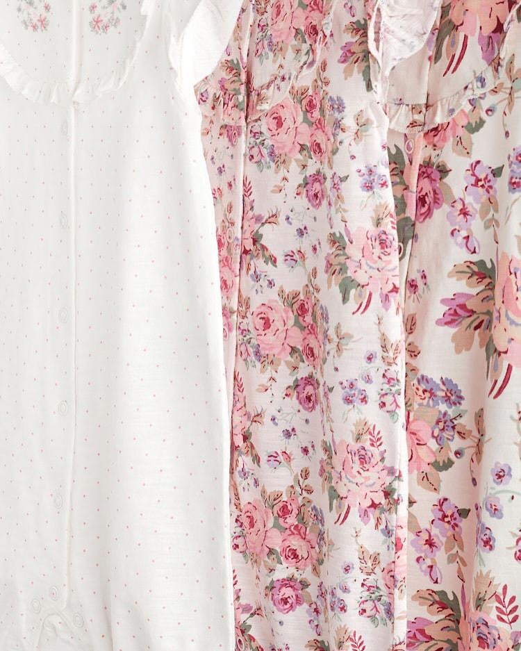 Pink Floral Rompers 3 Pack
