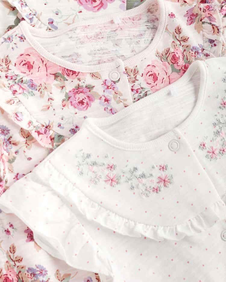 Pink Floral Rompers 3 Pack
