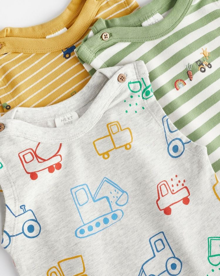 Vehicle Rompers 3 Pack