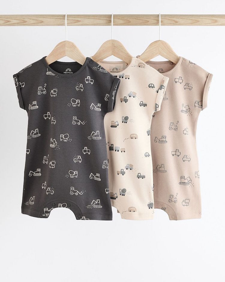 Grey Digger Rompers 3 Pack