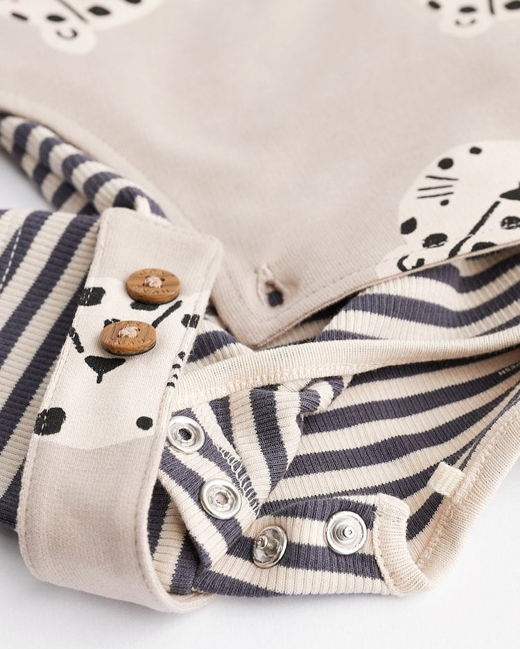 Mink Lion Dungarees & Bodysuit Set