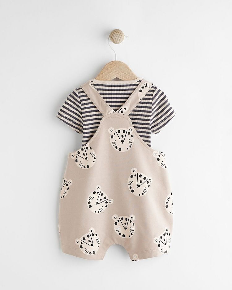 Mink Lion Dungarees & Bodysuit Set