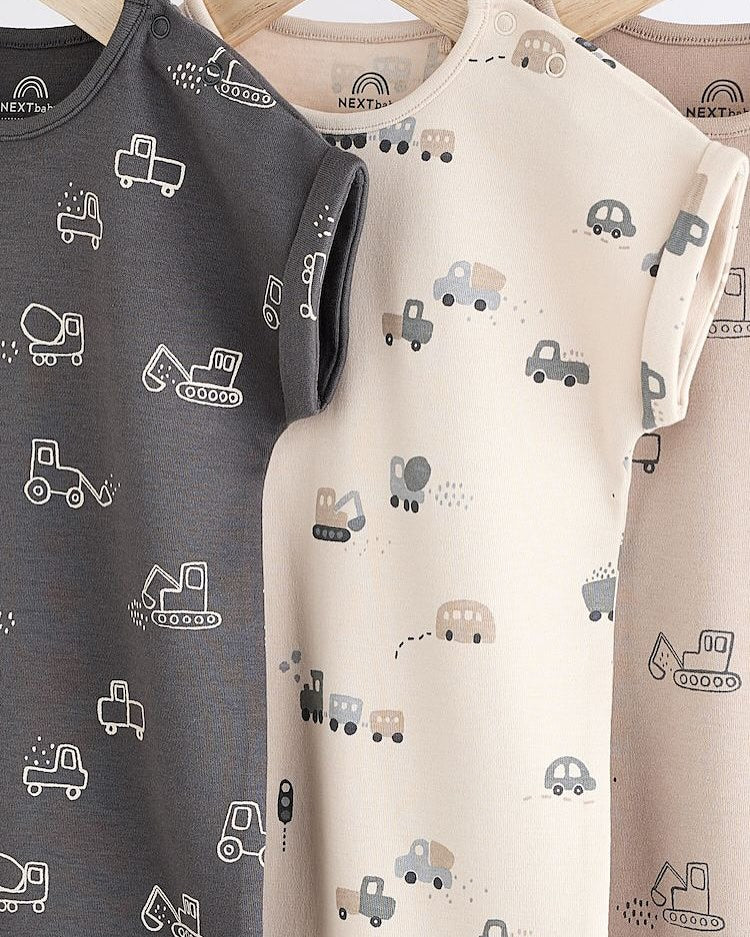 Grey Digger Rompers 3 Pack
