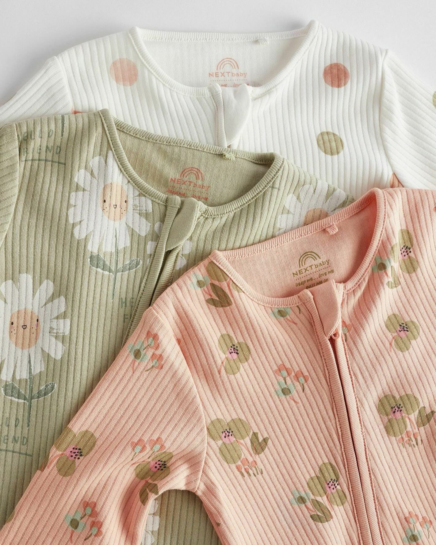 Sage Footless Sleepsuit 3 Pack