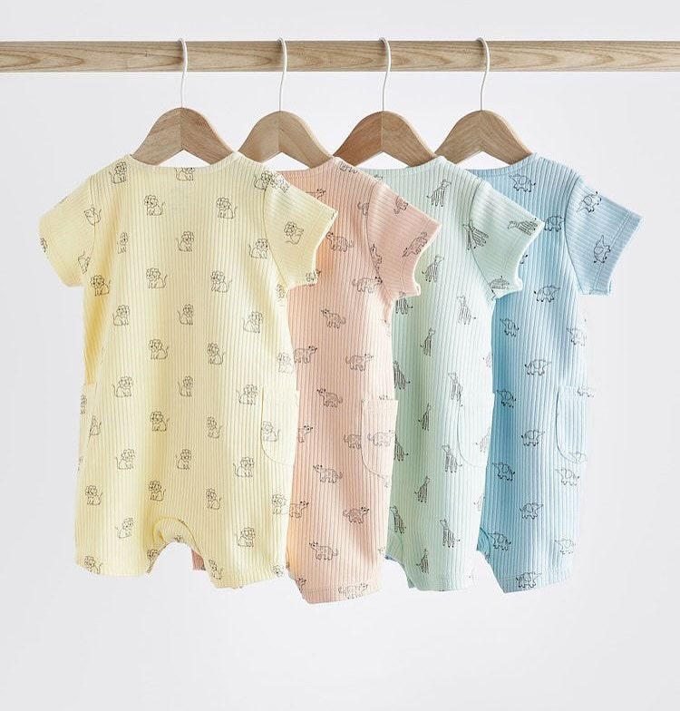 Animal Rompers 4 Pack Set