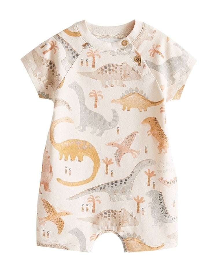 Neutral Dino Rompers 3 Pack