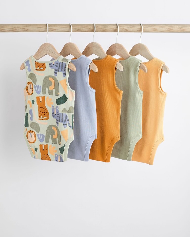 Multi Vest Bodysuit 5 Pack Set