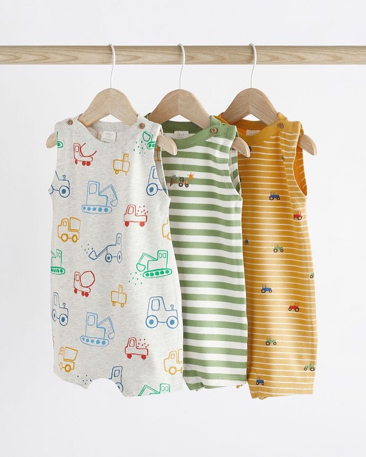 Vehicle Rompers 3 Pack