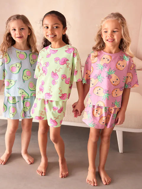 Pastel Prints Short Pyjamas 3 Pack
