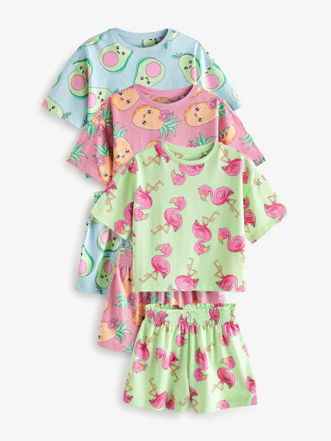 Pastel Prints Short Pyjamas 3 Pack