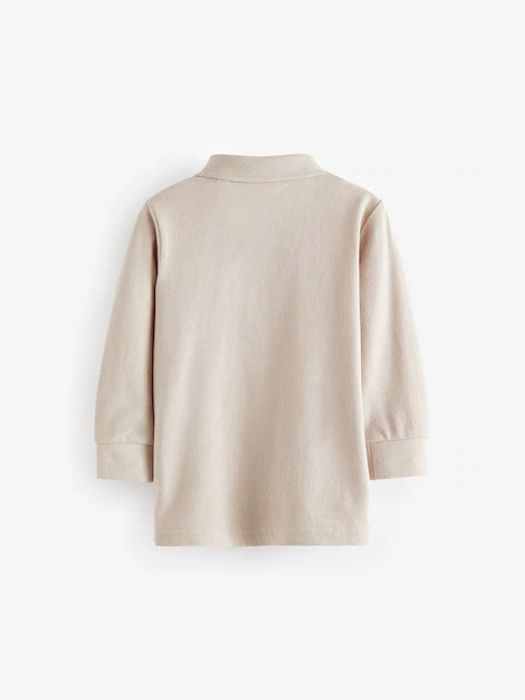 Neutral Bears Long Sleeve Quarter Zip Polo