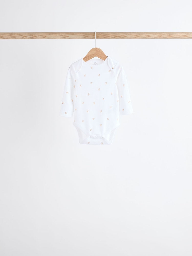White Full Sleeves Bodysuit 7 Pack.
