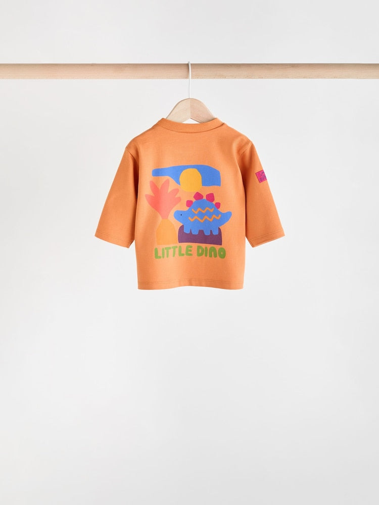 Bright Dino baby T-shirts & joggers 6 Pack.