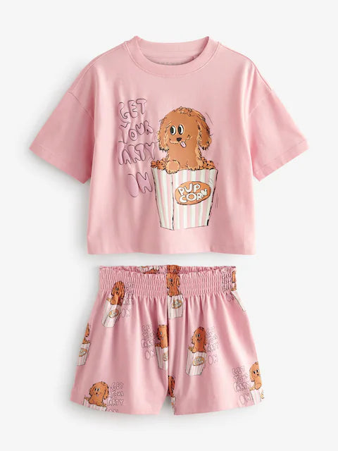 Pink/Grey Short Pyjamas 3 Pack