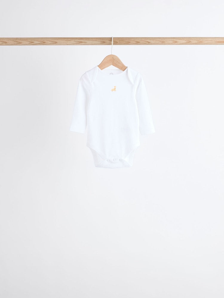 White Full Sleeves Bodysuit 7 Pack.