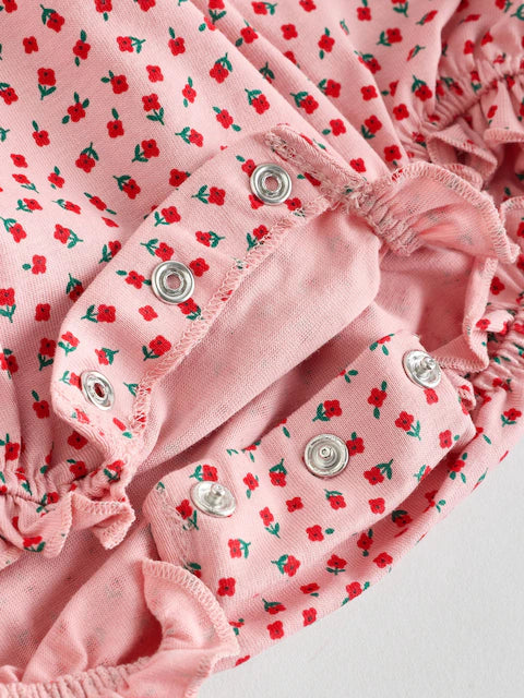 Monochrome Printed 3 Pack Frill Sleeve Baby Rompers