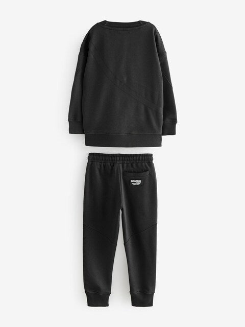 Black Subscribe Bag Crew Sweat and Joggers Set