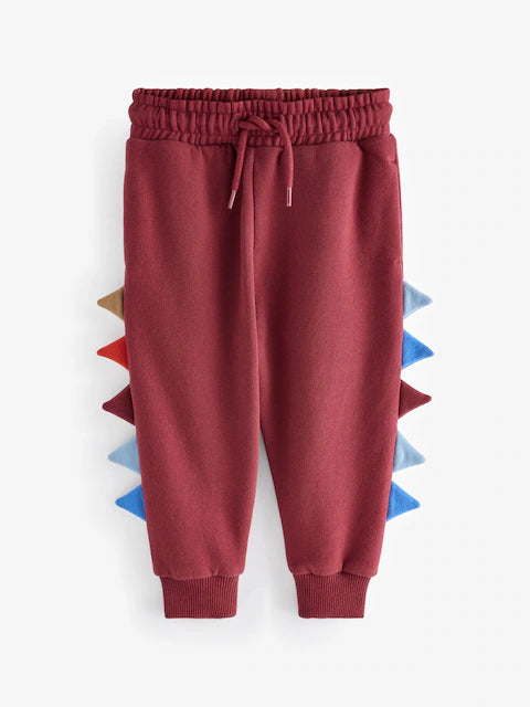 Burgundy Red Dinosaur Spikes Crew Sweatshirt And Joggers Set