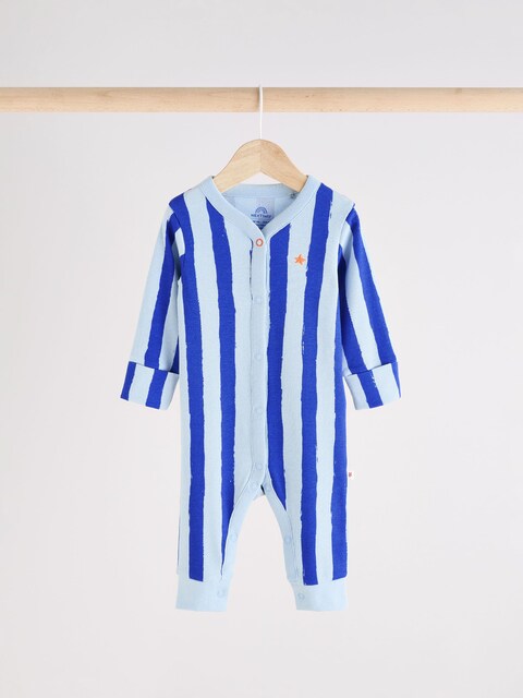Multi Baby Footless Sleepsuits 3 Pack