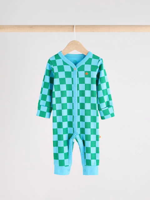 Multi Baby Footless Sleepsuits 3 Pack
