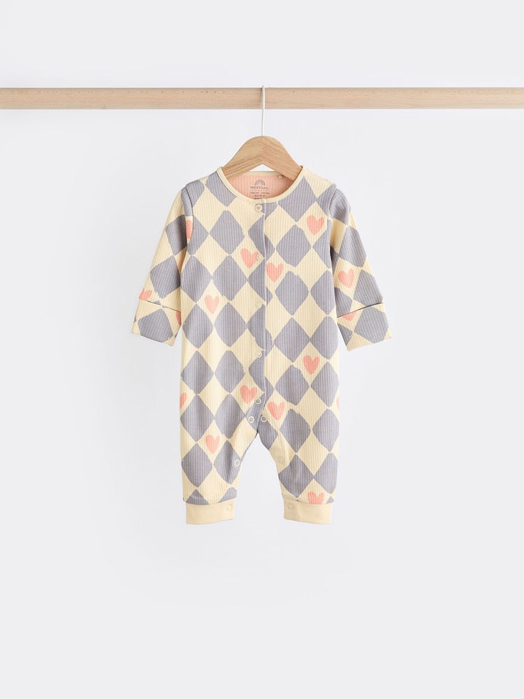 Purple footless sleepsuits 3 Pack